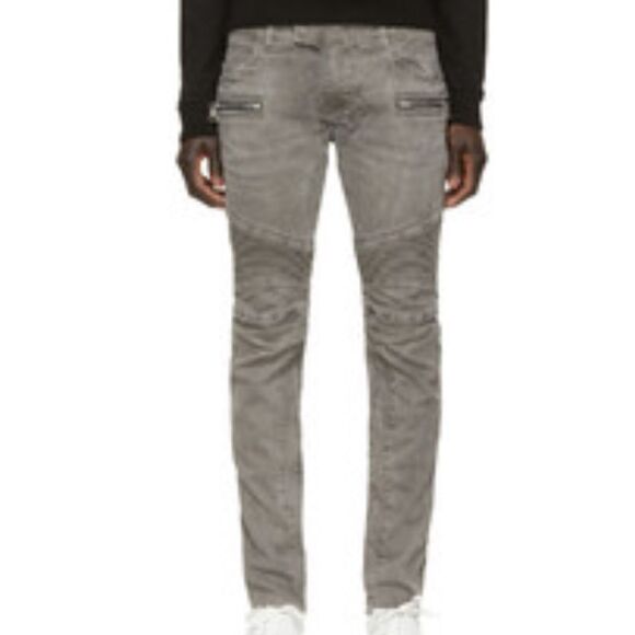 Balmain Olive Green Bikers Pants(Size 32) - Picture 1 of 15